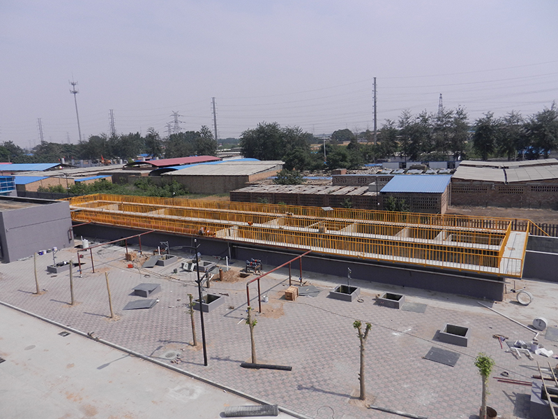 Panoramic view of sewage treatment